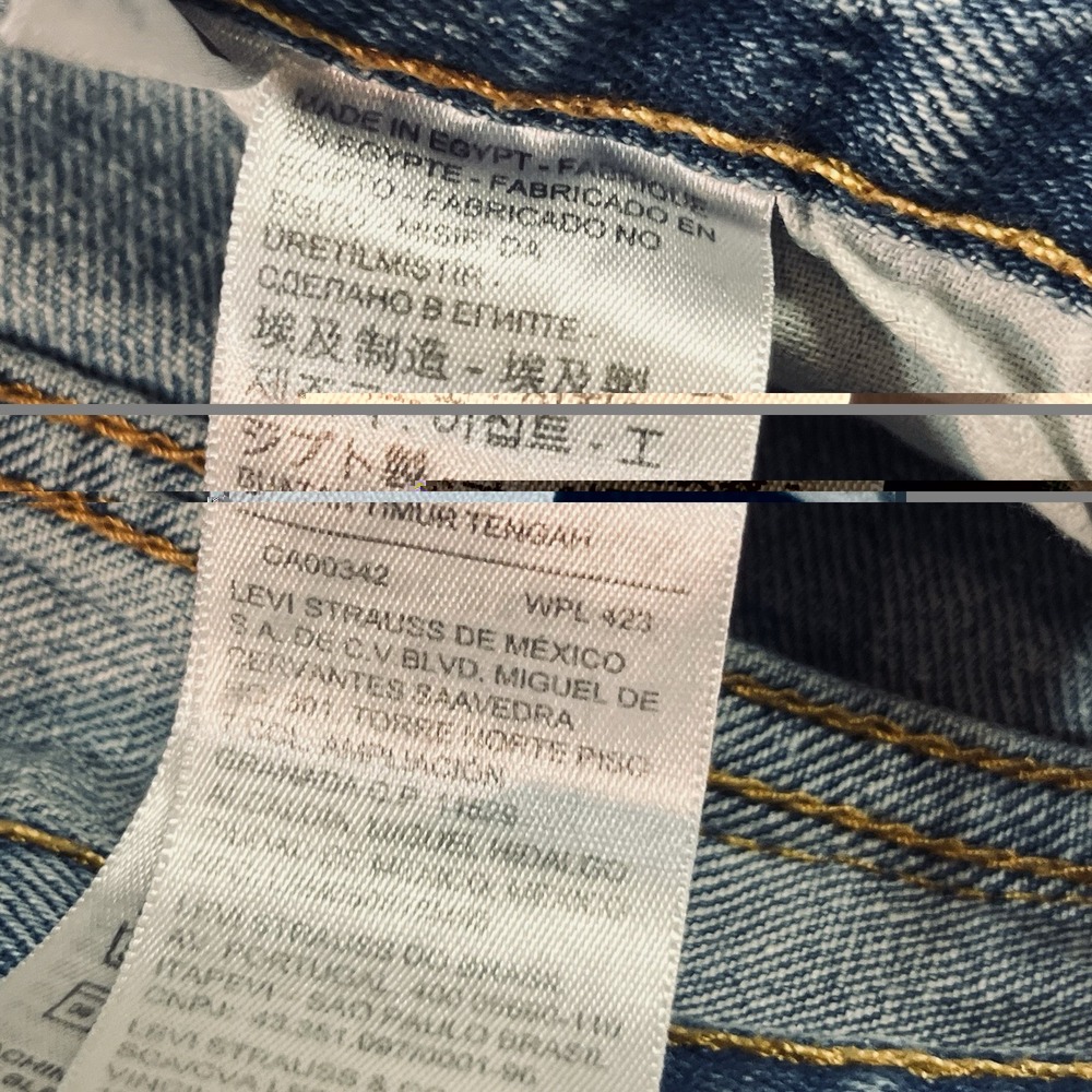 Levis Mens 501 '93 Jeans Mens 36x30 Blue Light Wash Straight Button Fly EUC - Picture 8 of 10